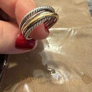 David Yurman Crossover Narrow Ring with 18k Gold